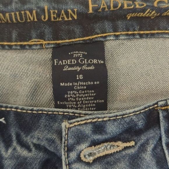 Faded Glory Premium Skinny Jeans - Blue - Women's size 16 - Picture 3 of 13